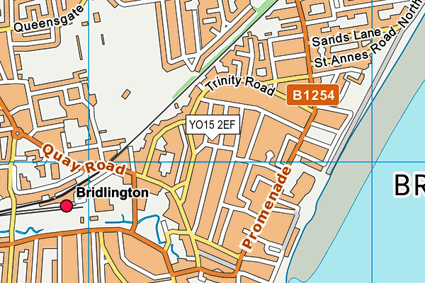 YO15 2EF map - OS VectorMap District (Ordnance Survey)