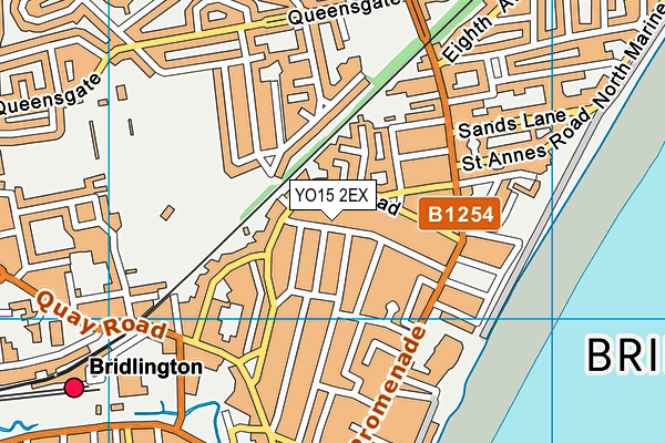 YO15 2EX map - OS VectorMap District (Ordnance Survey)