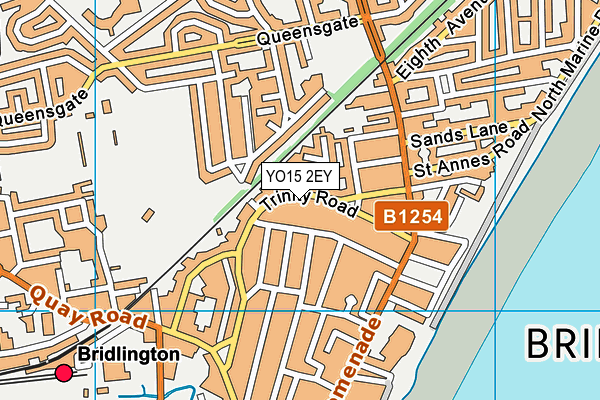 YO15 2EY map - OS VectorMap District (Ordnance Survey)