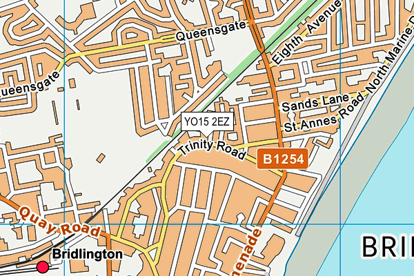 YO15 2EZ map - OS VectorMap District (Ordnance Survey)
