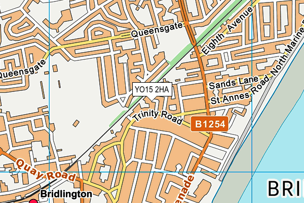 YO15 2HA map - OS VectorMap District (Ordnance Survey)