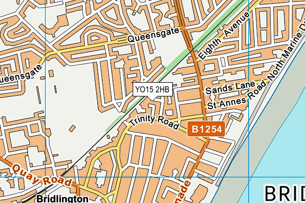 YO15 2HB map - OS VectorMap District (Ordnance Survey)