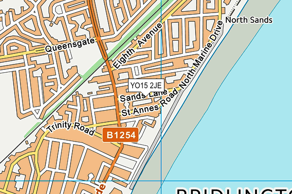 YO15 2JE map - OS VectorMap District (Ordnance Survey)