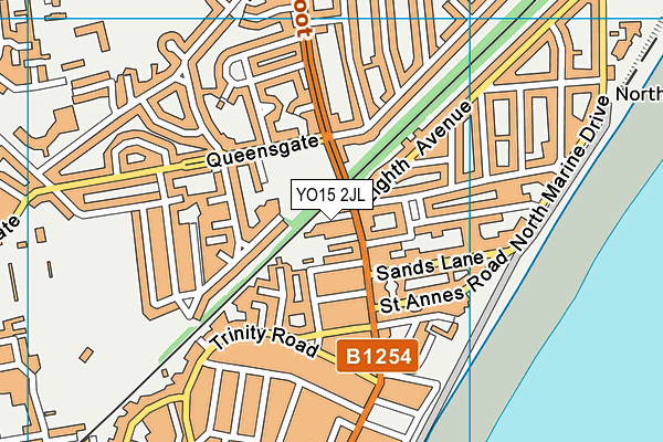 YO15 2JL map - OS VectorMap District (Ordnance Survey)
