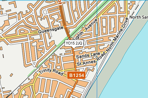 YO15 2JQ map - OS VectorMap District (Ordnance Survey)