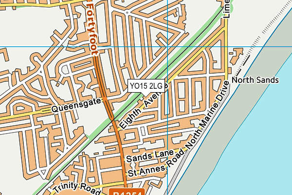 YO15 2LG map - OS VectorMap District (Ordnance Survey)