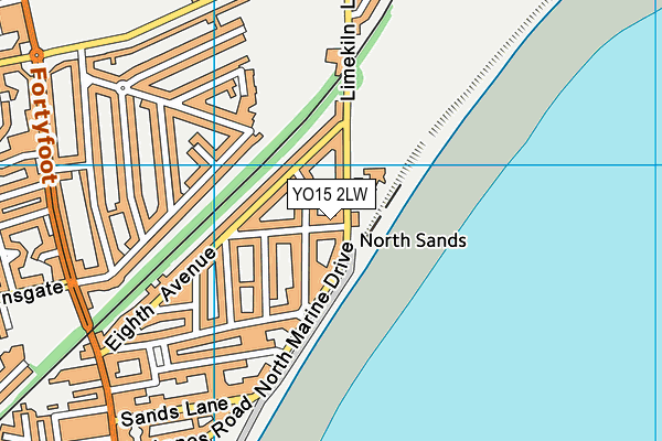 YO15 2LW map - OS VectorMap District (Ordnance Survey)