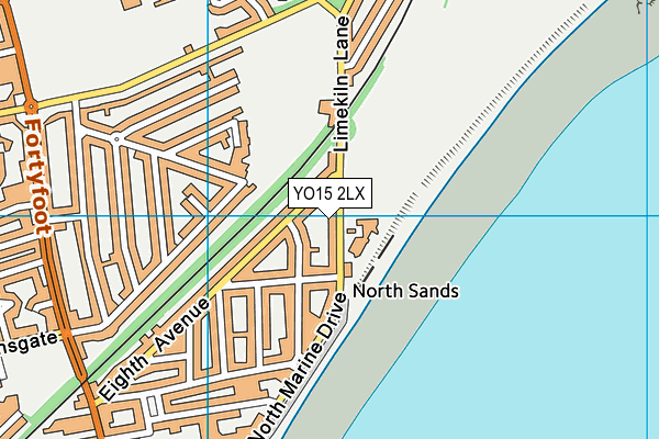 YO15 2LX map - OS VectorMap District (Ordnance Survey)