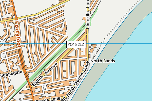YO15 2LZ map - OS VectorMap District (Ordnance Survey)