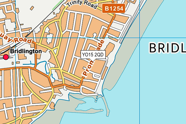 YO15 2QD map - OS VectorMap District (Ordnance Survey)