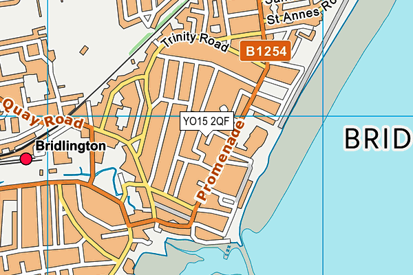 YO15 2QF map - OS VectorMap District (Ordnance Survey)
