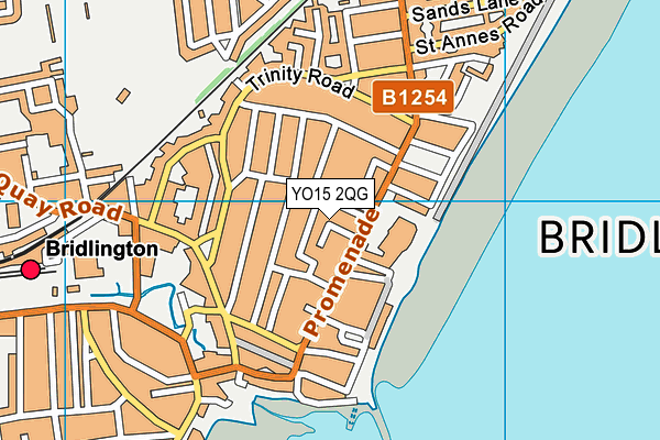 YO15 2QG map - OS VectorMap District (Ordnance Survey)