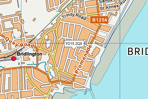YO15 2QX map - OS VectorMap District (Ordnance Survey)