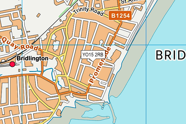YO15 2RB map - OS VectorMap District (Ordnance Survey)