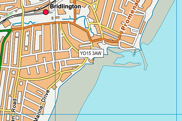 YO15 3AW map - OS VectorMap District (Ordnance Survey)