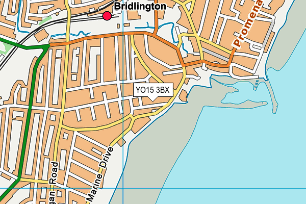 YO15 3BX map - OS VectorMap District (Ordnance Survey)