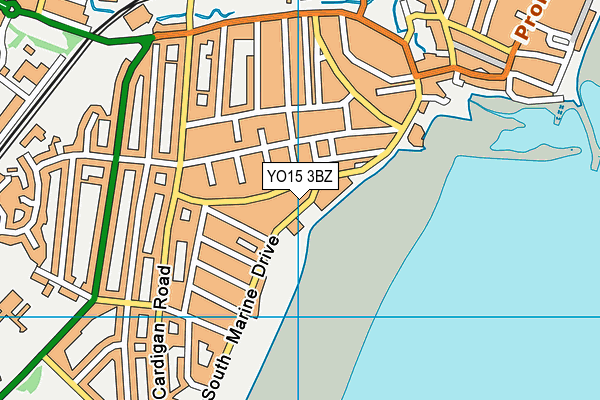 YO15 3BZ map - OS VectorMap District (Ordnance Survey)