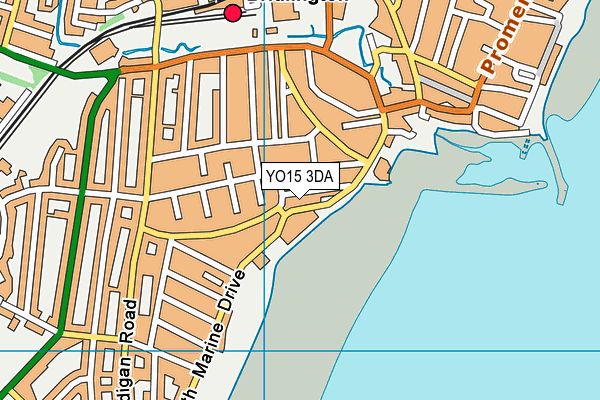 YO15 3DA map - OS VectorMap District (Ordnance Survey)