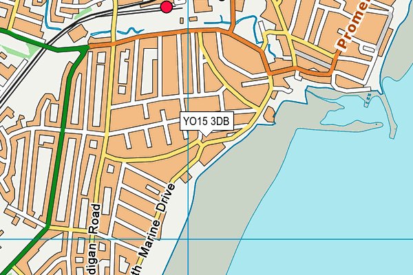 YO15 3DB map - OS VectorMap District (Ordnance Survey)