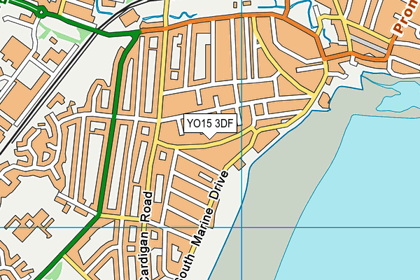 YO15 3DF map - OS VectorMap District (Ordnance Survey)