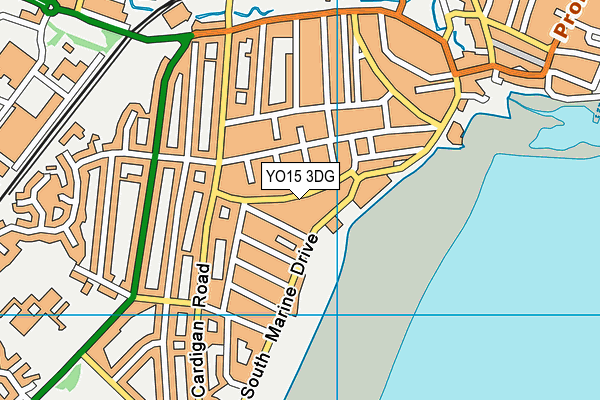 YO15 3DG map - OS VectorMap District (Ordnance Survey)