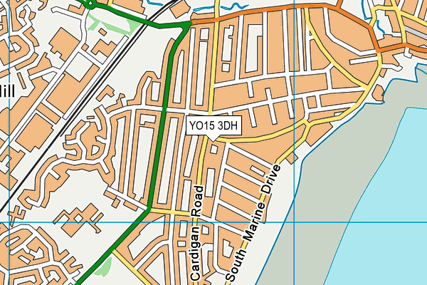 YO15 3DH map - OS VectorMap District (Ordnance Survey)