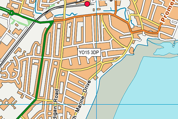 YO15 3DP map - OS VectorMap District (Ordnance Survey)