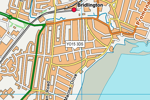 YO15 3DS map - OS VectorMap District (Ordnance Survey)