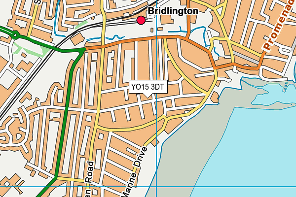 YO15 3DT map - OS VectorMap District (Ordnance Survey)
