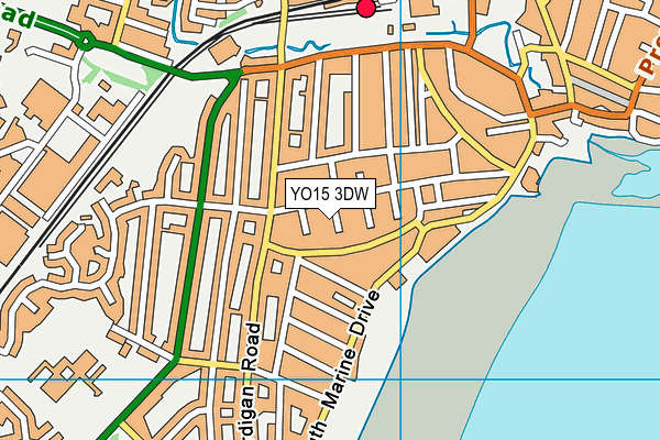 YO15 3DW map - OS VectorMap District (Ordnance Survey)