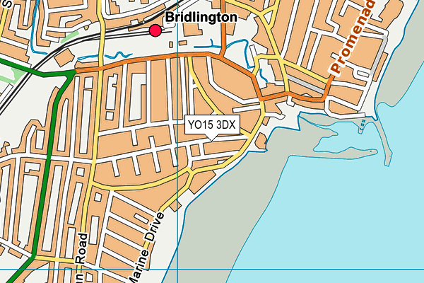 YO15 3DX map - OS VectorMap District (Ordnance Survey)