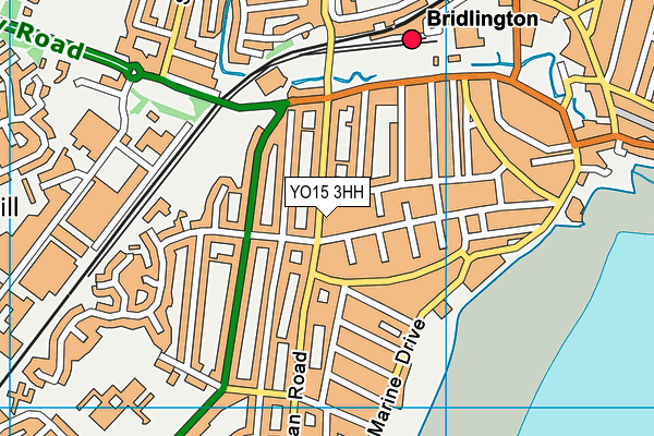 YO15 3HH map - OS VectorMap District (Ordnance Survey)