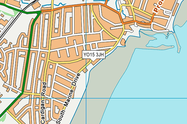 YO15 3JH map - OS VectorMap District (Ordnance Survey)