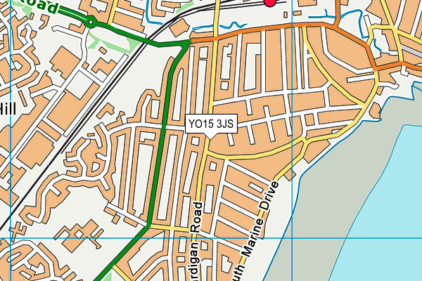 YO15 3JS map - OS VectorMap District (Ordnance Survey)