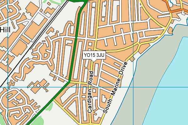 YO15 3JU map - OS VectorMap District (Ordnance Survey)