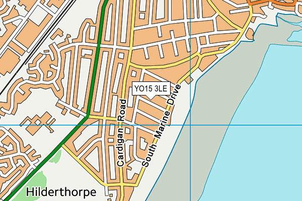 YO15 3LE map - OS VectorMap District (Ordnance Survey)