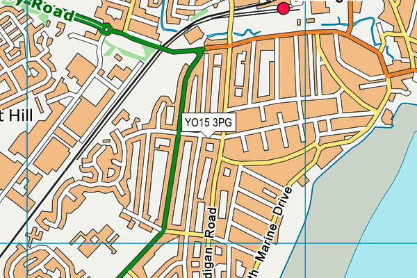 YO15 3PG map - OS VectorMap District (Ordnance Survey)
