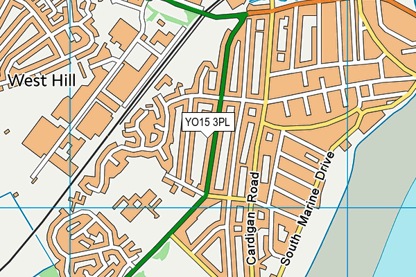 YO15 3PL map - OS VectorMap District (Ordnance Survey)