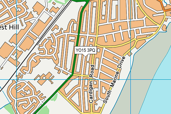YO15 3PQ map - OS VectorMap District (Ordnance Survey)