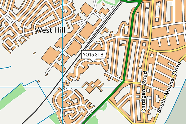 YO15 3TB map - OS VectorMap District (Ordnance Survey)