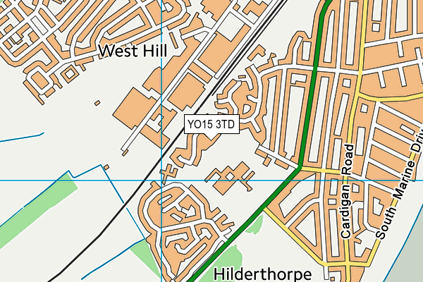 YO15 3TD map - OS VectorMap District (Ordnance Survey)