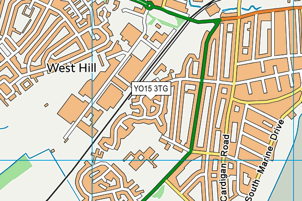 YO15 3TG map - OS VectorMap District (Ordnance Survey)