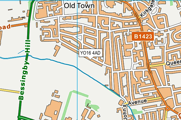YO16 4AD map - OS VectorMap District (Ordnance Survey)