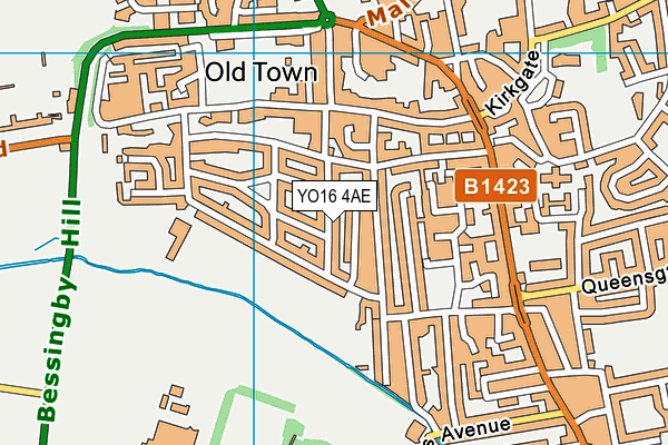 YO16 4AE map - OS VectorMap District (Ordnance Survey)