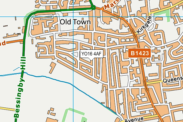 YO16 4AF map - OS VectorMap District (Ordnance Survey)