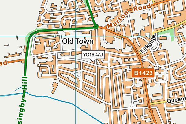 YO16 4AJ map - OS VectorMap District (Ordnance Survey)