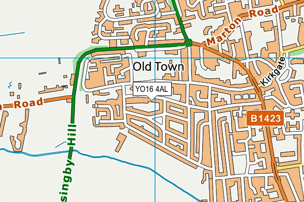 YO16 4AL map - OS VectorMap District (Ordnance Survey)