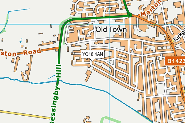YO16 4AN map - OS VectorMap District (Ordnance Survey)