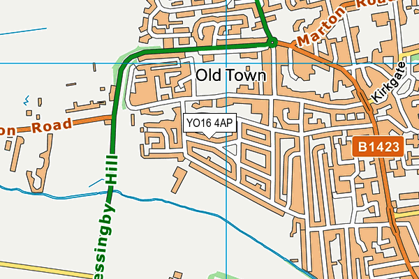 YO16 4AP map - OS VectorMap District (Ordnance Survey)