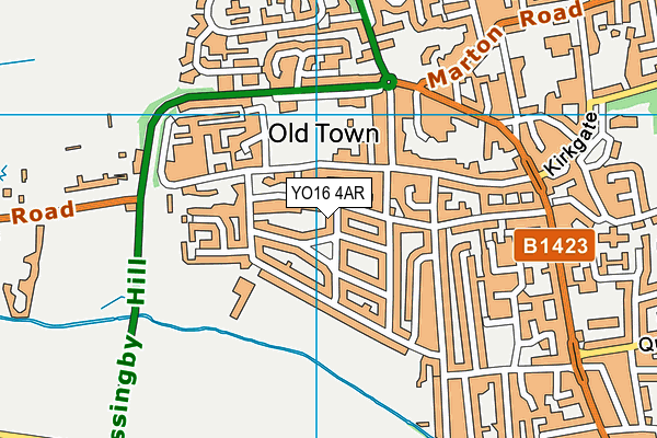 YO16 4AR map - OS VectorMap District (Ordnance Survey)
